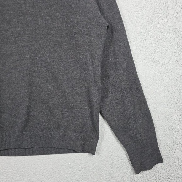 Banana Republic Rugby Sweater Men Size Large Charcoal Wool Blend Regular Fit VTG - Picture 4 of 9